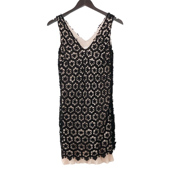 Anthropologie Dresses & Skirts - Anthropologie HD in Paris - Eyelet dress w/ Nude underlay & Ruffled Hem